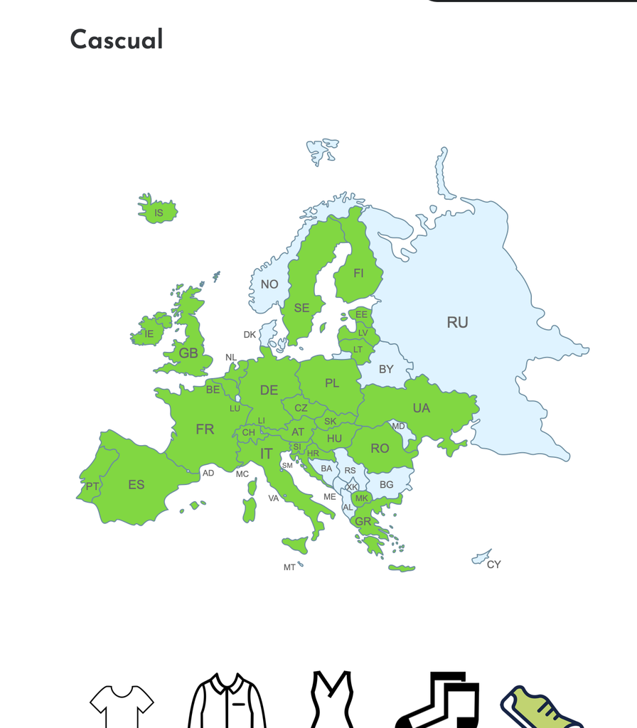 Searching for Casual clothing with InEurope.eu (version early 2026)